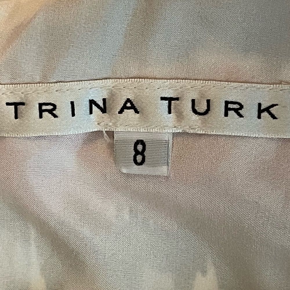 Trina Turk Pink Orange Pure Silk Sleeveless EuroGirl Feminine Dress NWOT Size 8 - Picture 9 of 13